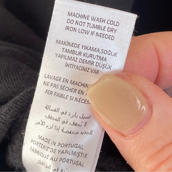 Opening Ceremony Box Logo Three Quarter Sleeve Sweatshirt, Black & White, Large - Picture 6 of 9